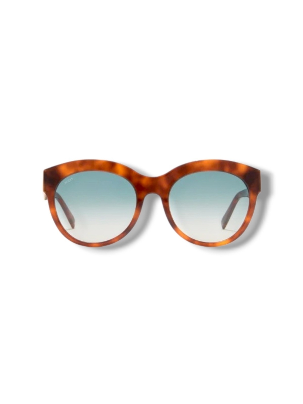 Tod's Tortoiseshell Frame Sunglasses with Blue Gradient Lenses